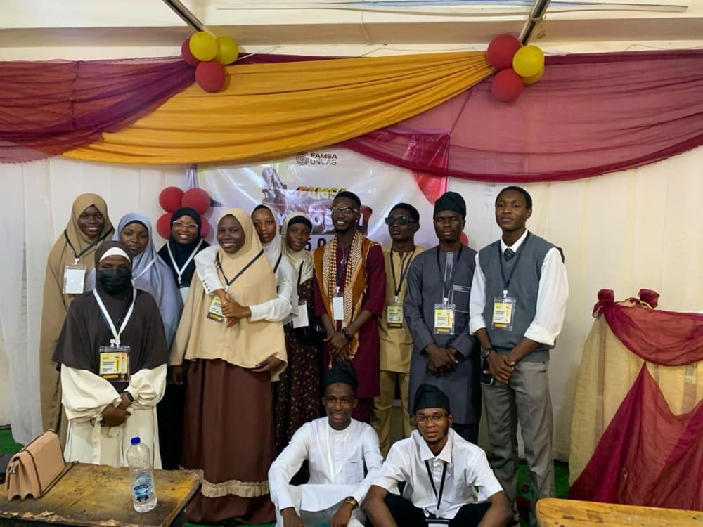 FAMSA members posing together at their Faculty Symposium